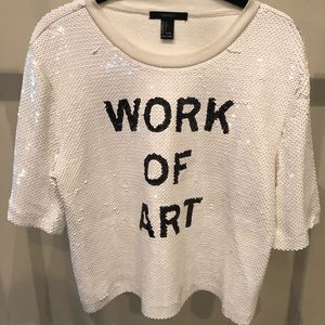 Sequined statement top